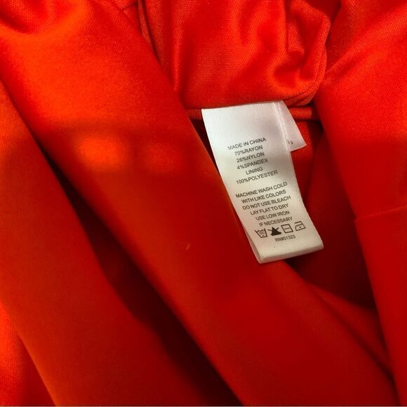 Nordstrom CeCe Orange Bell Sleeve Dress Size L - Picture 8 of 9